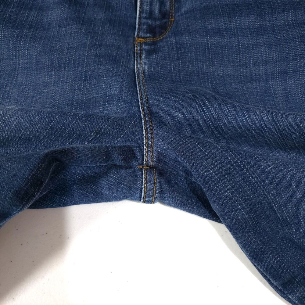 Dark Wash High Rise Jeans 8P 30x30 Women Slimming Stretch Relaxed Casual Comfort - Picture 16 of 16